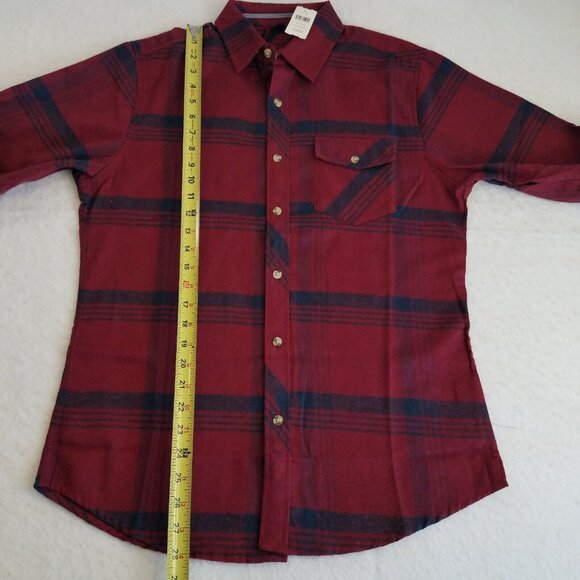 Smash Flannel Shirt Mens SMALL Burgundy Red Navy Blue Soft MSRP $69 - Picture 4 of 8